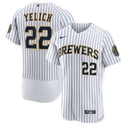 Men's Nike Christian Yelich White Milwaukee Brewers Team Alternate Authentic Player Jersey