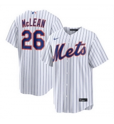 Men New York Mets  26 Nolan McLean 2026 White Cool Base Stitched Baseball Jersey