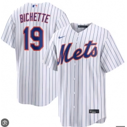 Men New York Mets Nike Bo Bichette #19 White Home Stitched Player Jersey