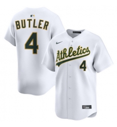 Men Athletics Nike Home Limited Custom Jersey White Butler Lawrence 4