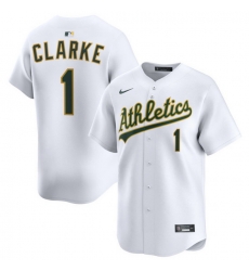 Men Athletics Nike Home Limited Custom Jersey White Clarke Denzel 1 Men Athletics Nike Home Limited Custom Jersey White Clarke Denzel 1