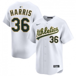 Men Athletics Nike Home Limited Custom Jersey White Harris Hogan 36