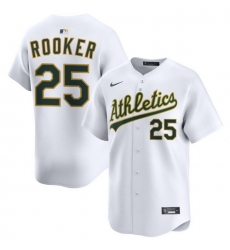 Men Athletics Nike Home Limited Custom Jersey White Rooker Brent 25 Men Athletics Nike Home Limited Custom Jersey White Rooker Brent 25