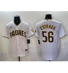 Men San Diego Padres 56 Jeremiah Estrada White Cool Base Stitched Baseball Jersey Men San Diego Padres 56 Jeremiah Estrada White Cool Base Stitched Baseball Jersey