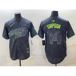 Men Tampa Bay Rays 14 Chandler Simpson Charcoal 2024 City Connect Limited Stitched Baseball Jersey
