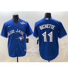 Men Toronto Blue Jays 11 Bo Bichette Royal 2025 World Series Cool Base Stitched Baseball Jersey Men Toronto Blue Jays 11 Bo Bichette Royal 2025 World Series Cool Base Stitched Baseball Jersey