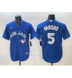 Men Toronto Blue Jays 5 Daulton Varsho Royal 2025 Cool Base Stitched Baseball Jersey Men Toronto Blue Jays 5 Daulton Varsho Royal 2025 Cool Base Stitched Baseball Jersey