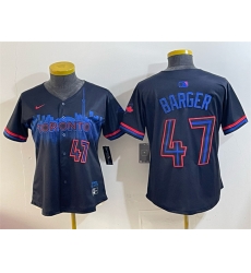 Women Toronto Blue Jays 47 Addison Barger Navy 2024 City Connect Limited Stitched Baseball Jersey 28Run Small 29 Women Toronto Blue Jays 47 Addison Barger Navy 2024 City Connect Limited Stitched Baseball Jersey 28Run Small 29