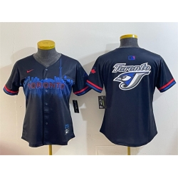 Youth Toronto Blue Jays Team Big Logo Navy 2024 City Connect Limited Stitched Baseball Jersey