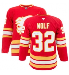 Men Calgary Flames Dustin Wolf #32 NHL Adidas Stitched Jersey Red Home Men Calgary Flames Dustin Wolf #32 NHL Adidas Stitched Jersey Red Home
