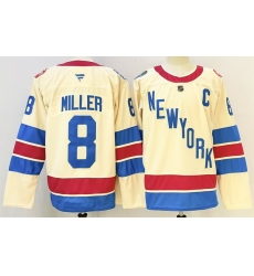 Men New York Rangers 8 JT Miller Beige 2025 26 Winter Classic With C Patch Stitched Hockey