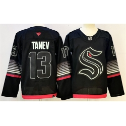 Men Seattle Kraken  13 Brandon Tanev Black 2026 Alternate Stitched Hockey Jersey