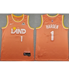Men Cleveland Cavaliers 1 James Harden Orange 2025 26 City Edition Stitched Jersey Men Cleveland Cavaliers 1 James Harden Orange 2025 26 City Edition Stitched Jersey
