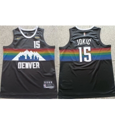 Men Denver Nuggets 15 Nikola Joki u0107 Black Stitched Basketball Jersey Men Denver Nuggets 15 Nikola Joki u0107 Black Stitched Basketball Jersey