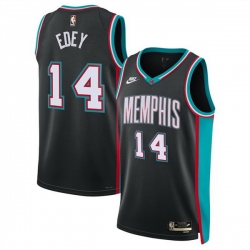 Men Memphis Grizzlies 14 Zach Edey Black 2025 Classic Edition Stitched Basketball Jersey