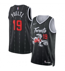Men Toronto Raptors 19 Jakob Poeltl Black 2025 26 City Edition Stitched Basketball Jersey Men Toronto Raptors 19 Jakob Poeltl Black 2025 26 City Edition Stitched Basketball Jersey