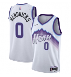 Men Utah Jazz 0 Taylor Hendricks White 2025 Association Edition Stitched Basketball Jersey Men Utah Jazz 0 Taylor Hendricks White 2025 Association Edition Stitched Basketball Jersey