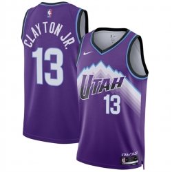 Men Utah Jazz 13 Walter Clayton Jr  Purple 2025 Icon Edition Stitched Basketball Jersey