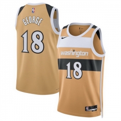 Men Washington Wizards 18 Kyshawn George Gold 2025 26 City Edition Stitched Basketball Jersey