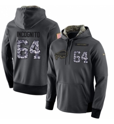 NFL Mens Nike Buffalo Bills 64 Richie Incognito Stitched Black Anthracite Salute to Service Player Performance Hoodie NFL Mens Nike Buffalo Bills 64 Richie Incognito Stitched Black Anthracite Salute to Service Player Performance Hoodie