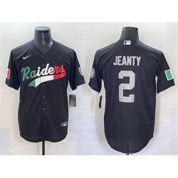 Men Women Youth Las Vegas Raiders 2 Ashton Jeanty Black Custom Mexico Cool Base Stitched Baseball Jersey