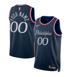 Philadelphia 76ers Nike Unisex 2025 2026 City Edition Swingman Custom Jersey Navy Philadelphia 76ers Nike Unisex 2025 2026 City Edition Swingman Custom Jersey Navy