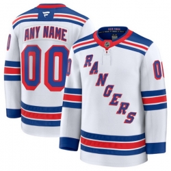 Men Women Youth New York Rangers Fanatics Away Premium Custom Jersey White