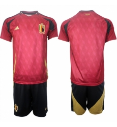 Men Belgium National Team Blank Red 2024 25 Home Soccer Jersey Suit Men Belgium National Team Blank Red 2024 25 Home Soccer Jersey Suit