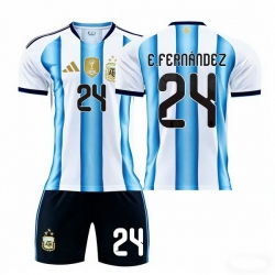 2026 FIFA World Cup Argentina Soccer Home Jersey #24 Enzo Fernandez