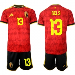 Belgium 2026 FIFA World Cup Soccer Jersey Red #13 SELS