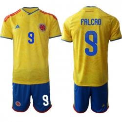 Colombia 2026 FIFA World Cup Soccer Jersey Yellow #9 FALCAO