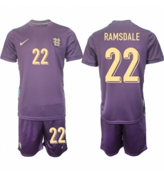 Men England 22 Aaron Ramsdale 2024 25 Purple Away Soccer Jersey Suit Men England 22 Aaron Ramsdale 2024 25 Purple Away Soccer Jersey Suit