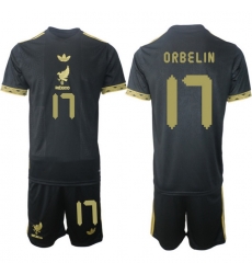 Men Mexico 2025 Soccer Jerseys BlackGold #17 ORBELIN Men Mexico 2025 Soccer Jerseys BlackGold #17 ORBELIN