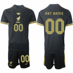 Men Mexico Custom Black Gold 25 26 Soccer Jersey Suit
