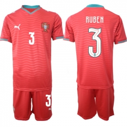 Portugal 2026 FIFA World Cup Soccer Jersey Red #3 RUBEN