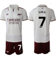 Men Arsenal 2026 Soccer Jerseys White #7 SAKA Men Arsenal 2026 Soccer Jerseys White #7 SAKA