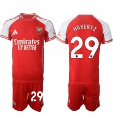 Men Arsenal FC 29 Kai Lukas Havertz Red 2025 Home Soccer Jersey Suit Men Arsenal FC 29 Kai Lukas Havertz Red 2025 Home Soccer Jersey Suit
