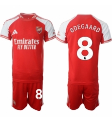 Men Arsenal FC 8 Martin Odegaard Red 2025 Home Soccer Jersey Suit Men Arsenal FC 8 Martin Odegaard Red 2025 Home Soccer Jersey Suit