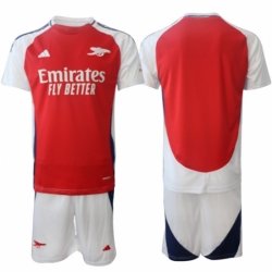 Men Arsenal FC Blank 2024 Red Home Soccer Jersey Suit
