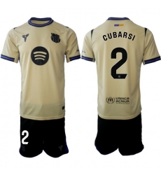 Men FC Barcelona 2026 Soccer Jerseys Beige #2 CUBARSI Men FC Barcelona 2026 Soccer Jerseys Beige #2 CUBARSI