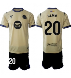 Men FC Barcelona 2026 Soccer Jerseys Beige #20 OLMO Men FC Barcelona 2026 Soccer Jerseys Beige #20 OLMO