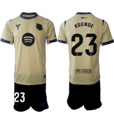 Men FC Barcelona 2026 Soccer Jerseys Beige #23 KOUNDE Men FC Barcelona 2026 Soccer Jerseys Beige #23 KOUNDE