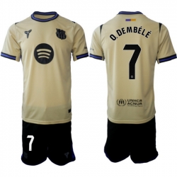 Men FC Barcelona 2026 Soccer Jerseys Beige #7 O.DEMBELE