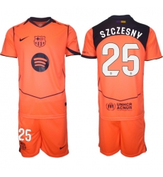 Men FC Barcelona 2026 Soccer Jerseys Orange #25 SZCZESNY Men FC Barcelona 2026 Soccer Jerseys Orange #25 SZCZESNY