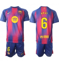 Men FC Barcelona 2026 Soccer Jerseys PinkBlue #6 XAVI