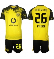 Men Borussia Dortmund 2026 Soccer Jerseys Yellow #26 RYERSON Men Borussia Dortmund 2026 Soccer Jerseys Yellow #26 RYERSON