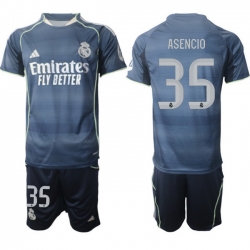 Men Real Madrid 2026 Soccer Jerseys DarkBlue #35 ASENCIO