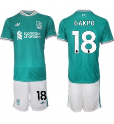 Men Liverpool 2026 Soccer Jerseys Teal #18 GAKPO