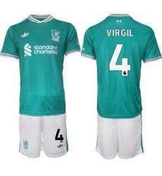 Men Liverpool 2026 Soccer Jerseys Teal #4 VIRGIL