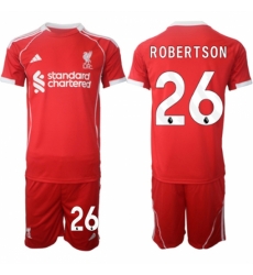 Men Liverpool 26 robertson 2025 Red Home Soccer Jersey Suit Men Liverpool 26 robertson 2025 Red Home Soccer Jersey Suit